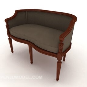 Exquisite European Style Single Sofa 3d model