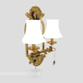 Exquisite European Style Wall Lamp 3d model