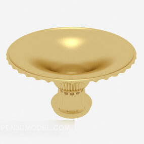 Dekorasi model 3d berbentuk mangkuk yang indah