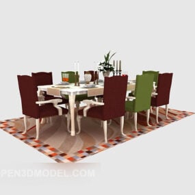 3д модель Изысканного семейного стола
