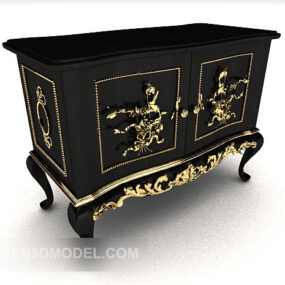 Exquisite Home European Side Cabinet Design 3d model