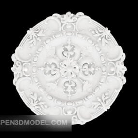 Exquisite Home Plaster Plate Design 3d model