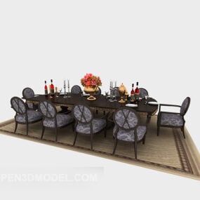 Exquisite Luxury Dining Table 3d model