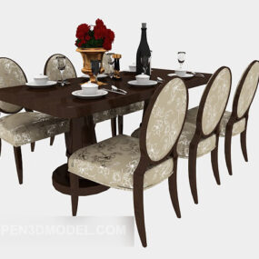 Exquisite Table Chair 3d model