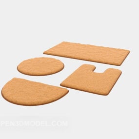 布艺地毯不同形状的包3d模型