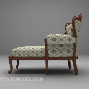 Lounge Fabric Chair Vintage 3d model