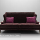 Fabric Velvet Double Sofa