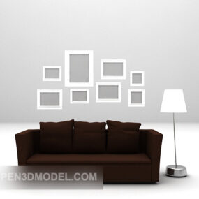 Fabric Multiplayer Sofa Furniture 3d model
