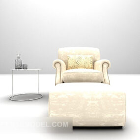 Yellow Fabric Sofa Combination Set 3d model
