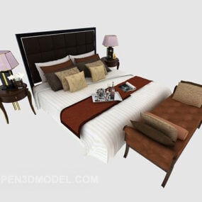 Family Jane Euro Double Bed 3d model