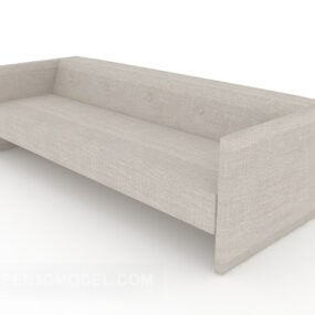 Model 3d Sofa Berbilang Tempat Duduk Kelabu Keluarga