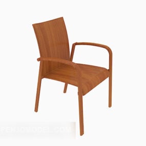 Family Solid Wood Dining Chair 3d model