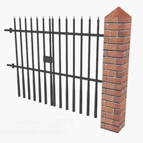 Modello 3d di recinzione in ferro per la casa