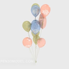 Syntymäpäivä ilmapallo 3d-malli