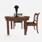كرسي طاولة الطعام الخشبية الصلبة الميدانية