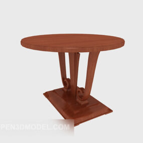 שולחן צד מעץ שדה מוצק דגם תלת מימד