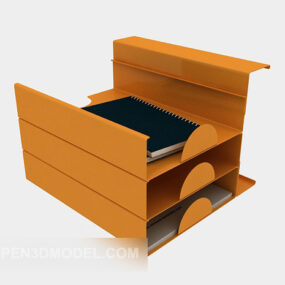 File Rack Wooden 3d model