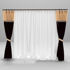 Muebles de cortina de piso a techo modelo 3d