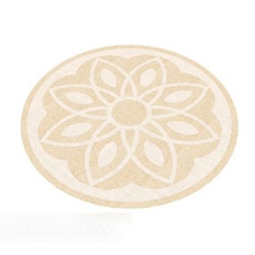 Round Flower Carpet 3d model