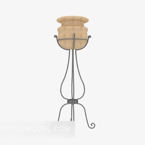 Table With Under Rack 3d model