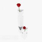 Décoration de vase fleur rouge