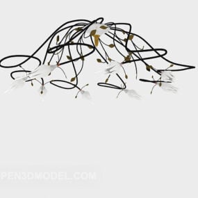 Flower Wire Chandelier 3d model