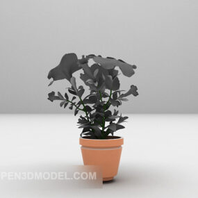 Modelo 3d en maceta de flores de terracota