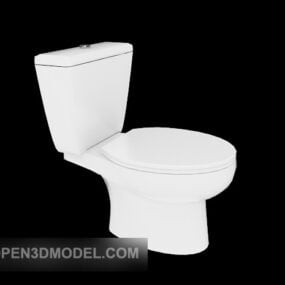 Toilettes à chasse d'eau sanitaires blanches modèle 3D