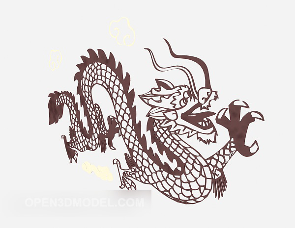 Flying Dragon Pattern Wall Painting