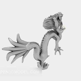 3д модель фигурки летающего дракона