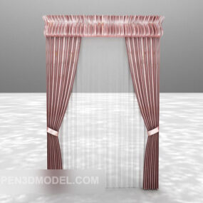 Fold Curtain Two Layers 3d model