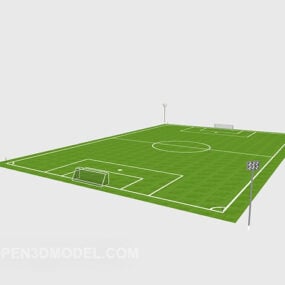 Modelo 3d de campo de futebol