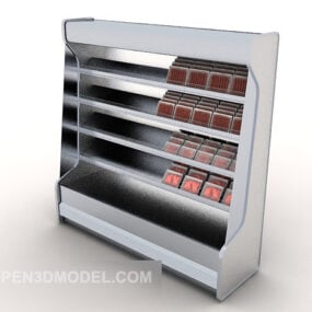 Freezer Shelf In Supermarket 3d model