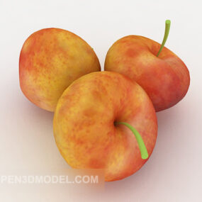 Modelo 3d de frutas frescas de maçã