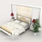 Świeże łóżko podwójne w kolorze białym