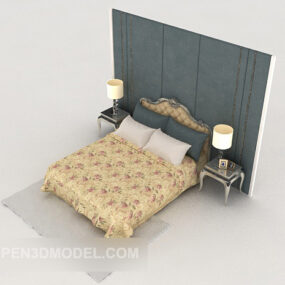 Fresh European Home Bed 3d model