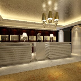 Elegant Bar Luxury Decor 3d-modell