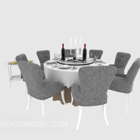 Fresh Dining Table Chair 3d model