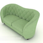 أريكة مزدوجة خضراء طازجة