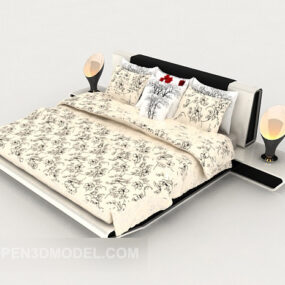 Fresh Modern Double Bed 3d model