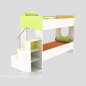 Model 3d Tempat Tidur Anak Gaya Segar