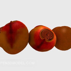 Model 3D owocowego czerwonego jabłka