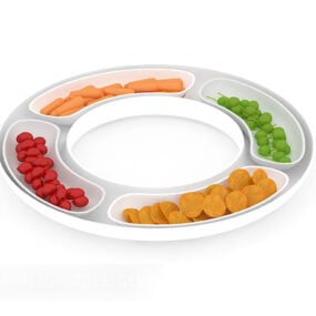 نموذج قرص طبق الفاكهة ثلاثي الأبعاد