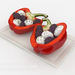 Frugt og grøntsager snack mad 3d model