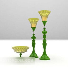Modelo 3d de decorações de vasos árabes para móveis