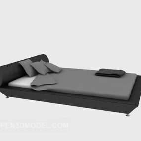 家具ベッドグレーカラー3Dモデル