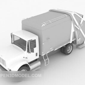 Model 3d Kendaraan Pengangkut Truk Sampah
