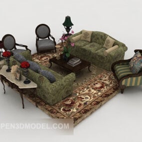 花园花沙发3d模型