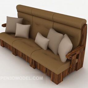 Brown Garden Outdoor Sofa 3d model