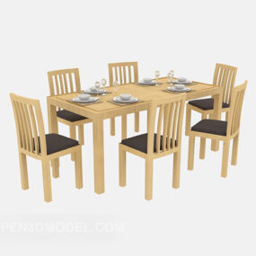 Garden Simple Table And Chair 3d model